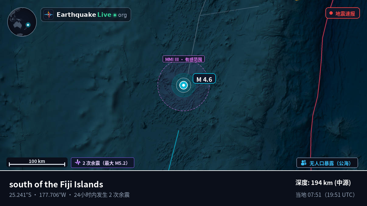 南太平洋 (Kermadec Islands)