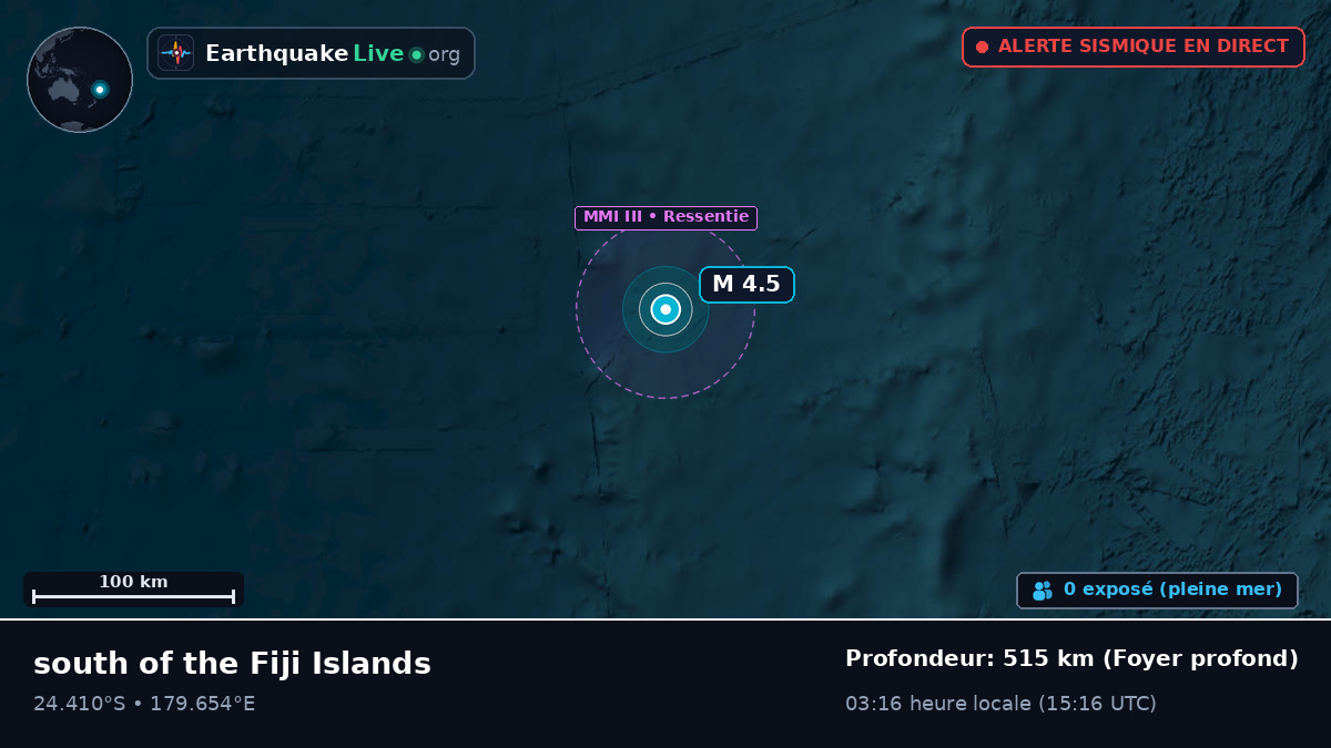 Océan Pacifique Sud (Kermadec Islands)