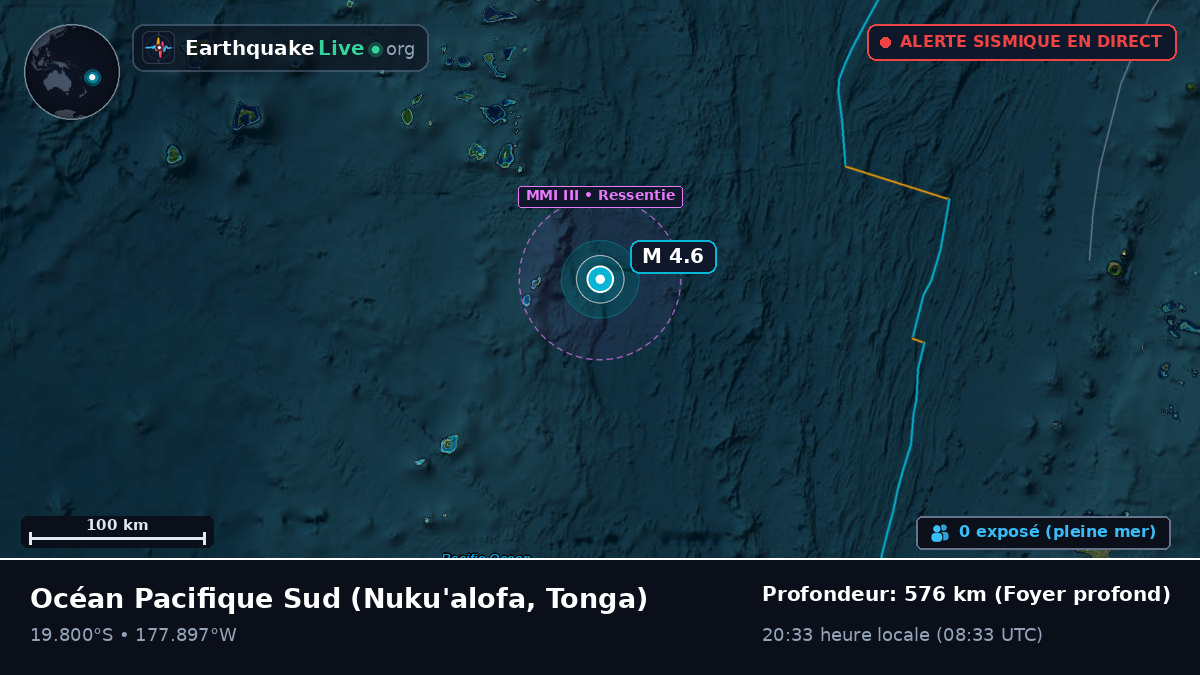 Océan Pacifique Sud (Tonga)