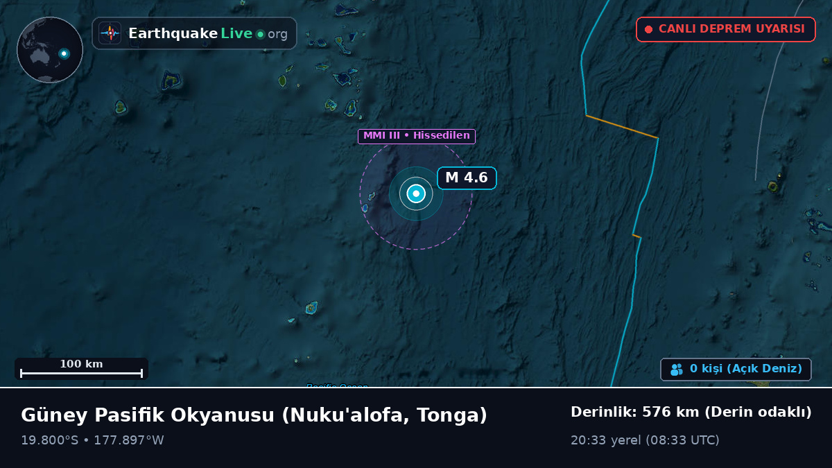 Güney Pasifik Okyanusu (Tonga)