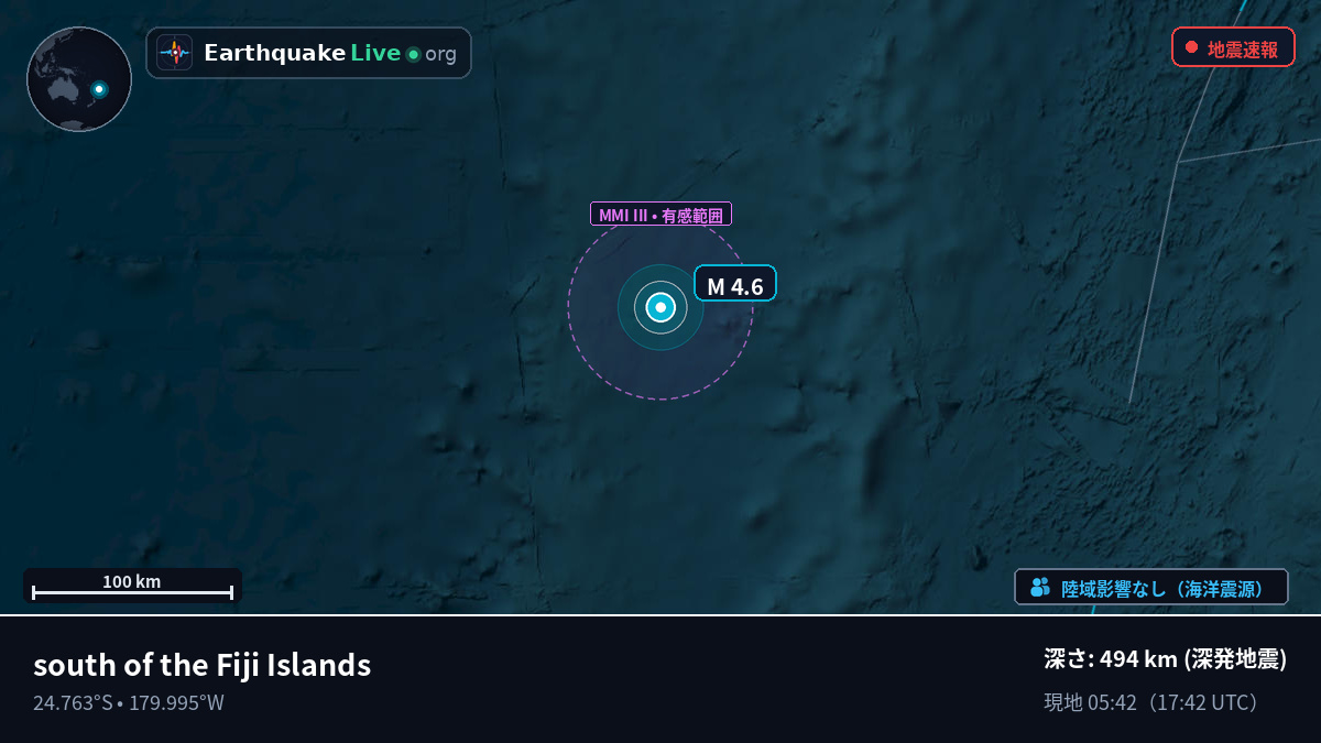 南太平洋 (Kermadec Islands)