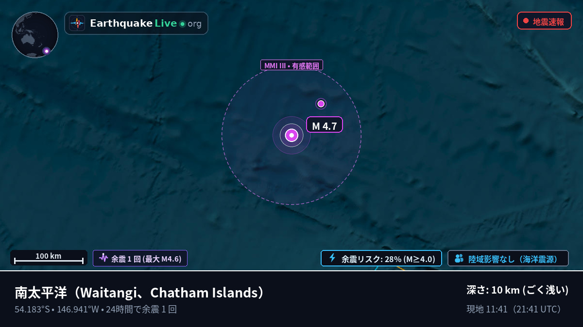 南太平洋 (Chatham Islands)