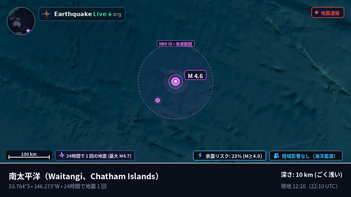 南太平洋 (Chatham Islands)