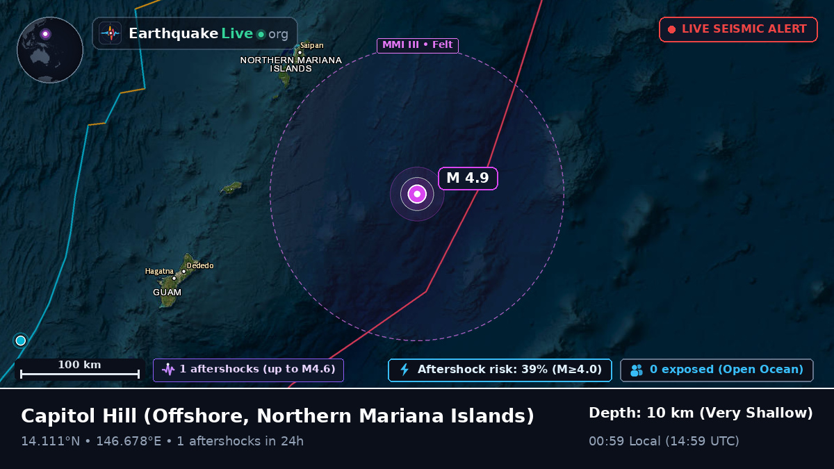 Off the coast of Capitol Hill, Northern Mariana Islands