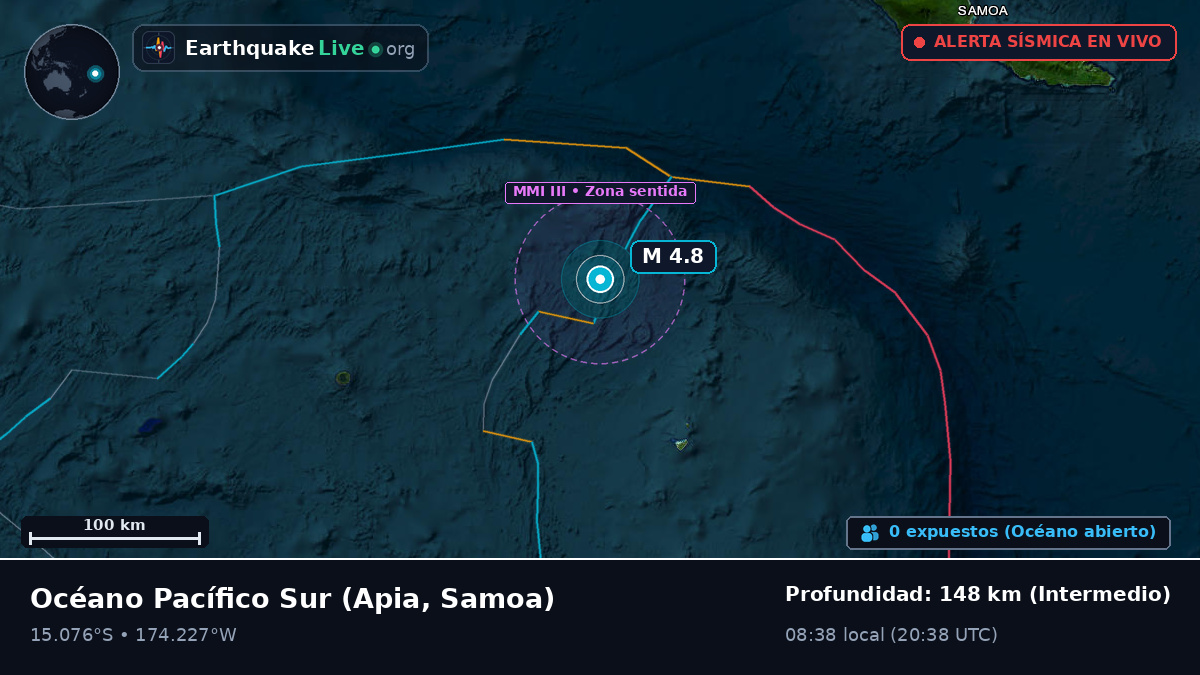 Océano Pacífico Sur (Samoa)