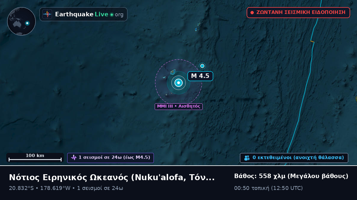 Νότιος Ειρηνικός Ωκεανός (Τόνγκα)