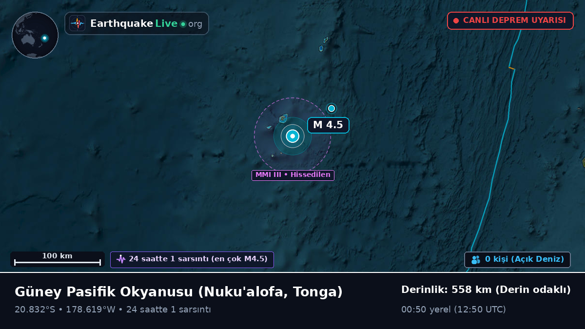 Güney Pasifik Okyanusu (Tonga)