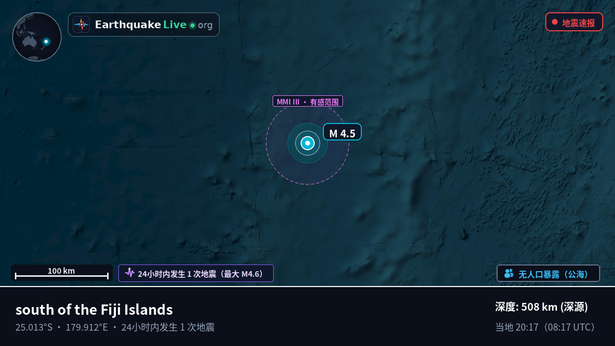 南太平洋 (Kermadec Islands)
