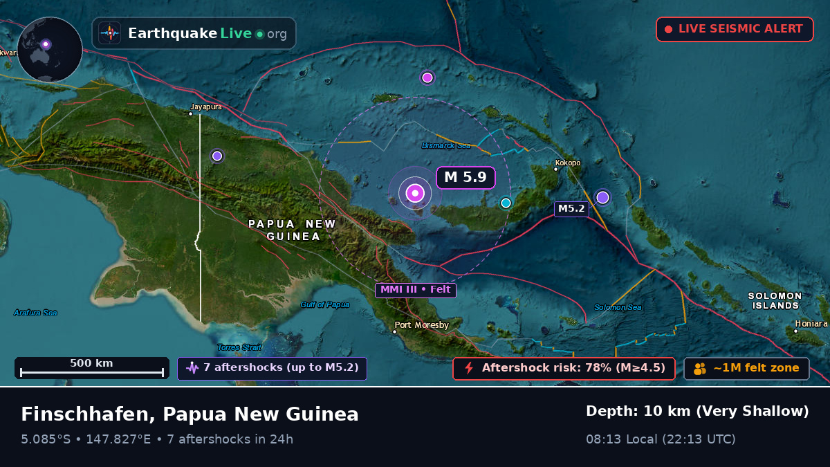 Off the coast of Lae, Papua New Guinea