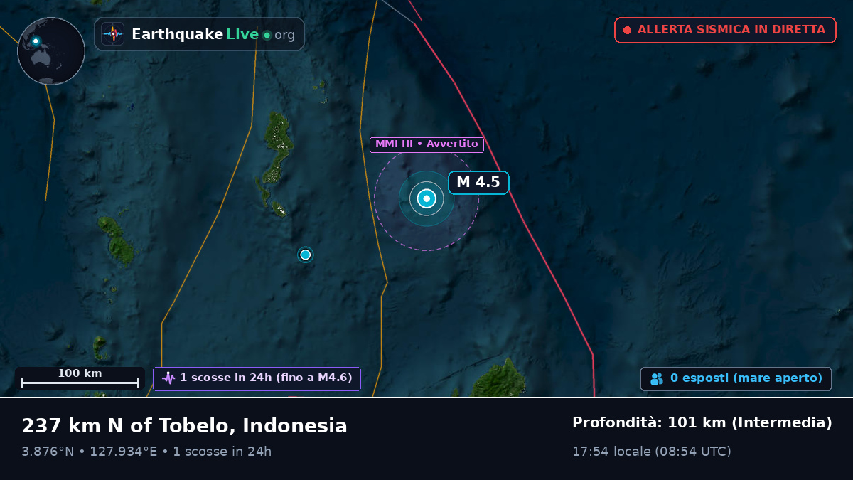 Oceano Pacifico settentrionale (Indonesia)