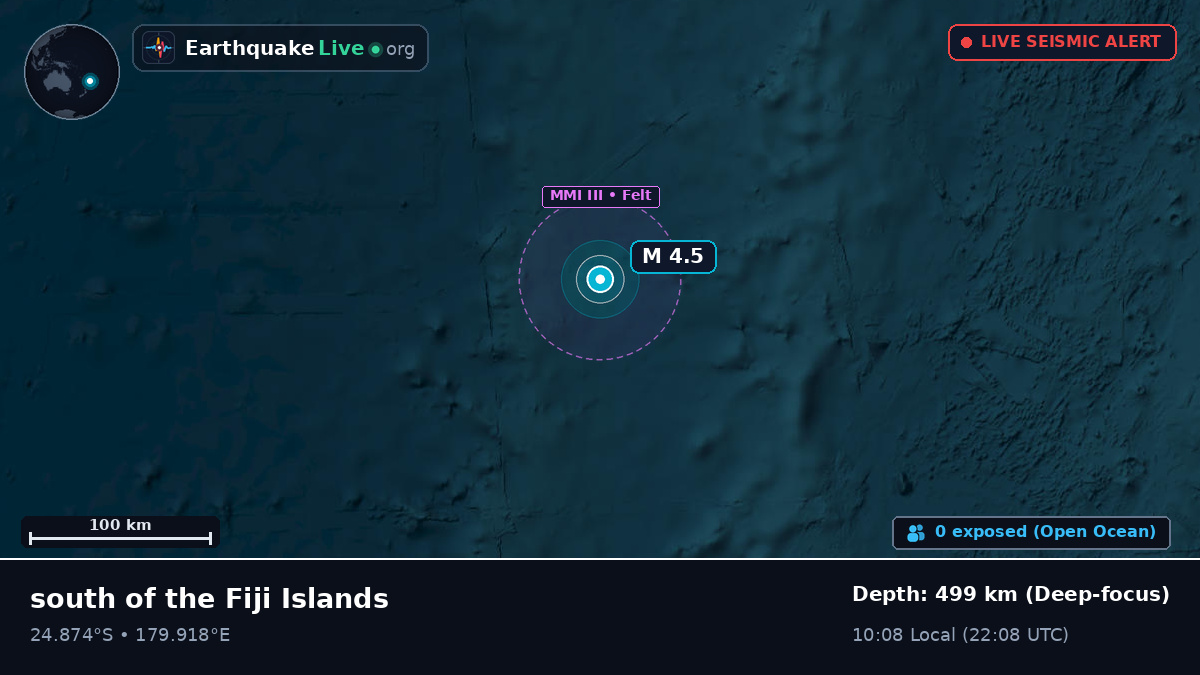 South Pacific Ocean (Kermadec Islands)
