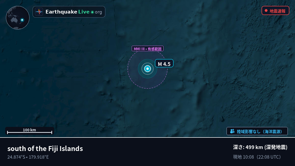 南太平洋 (Kermadec Islands)
