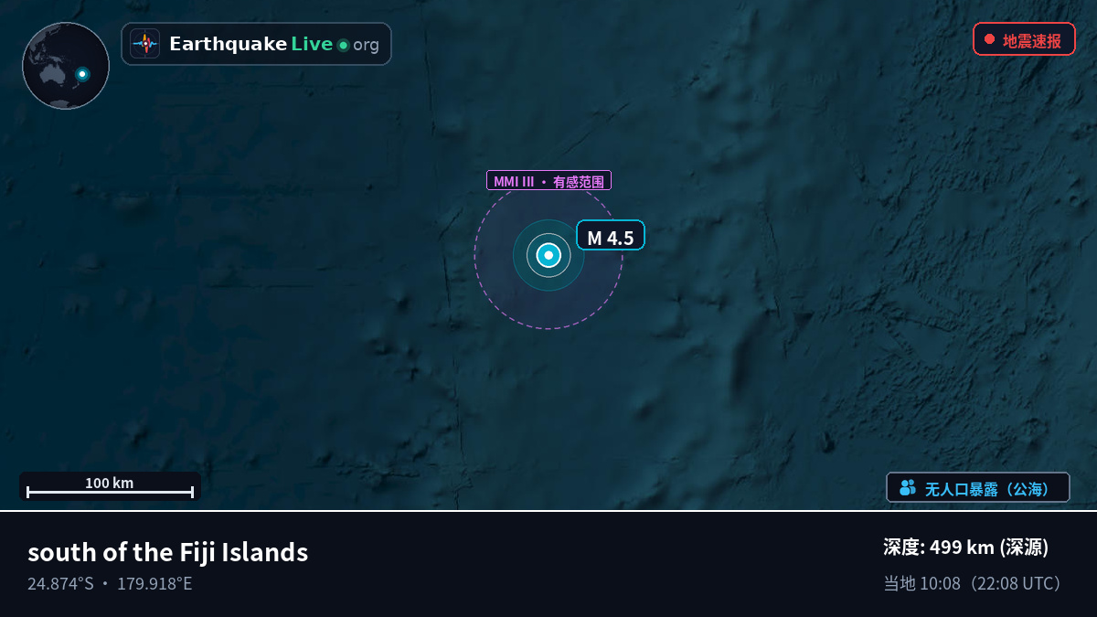 南太平洋 (Kermadec Islands)