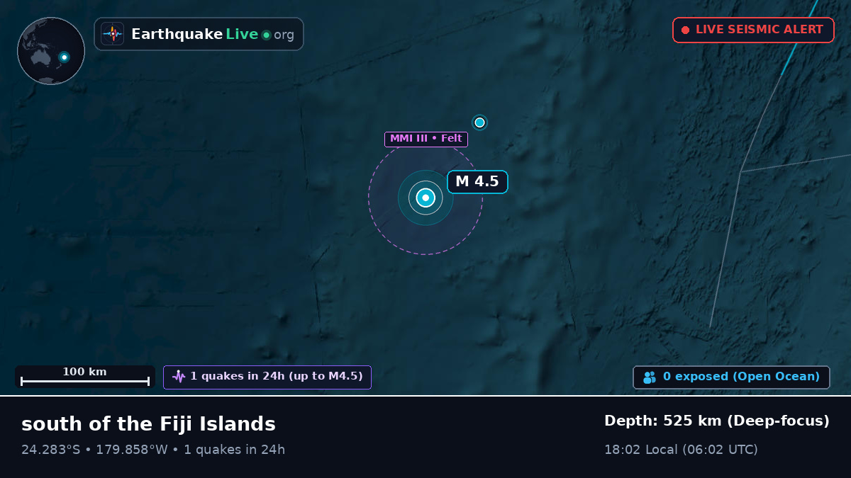 South Pacific Ocean (Kermadec Islands)