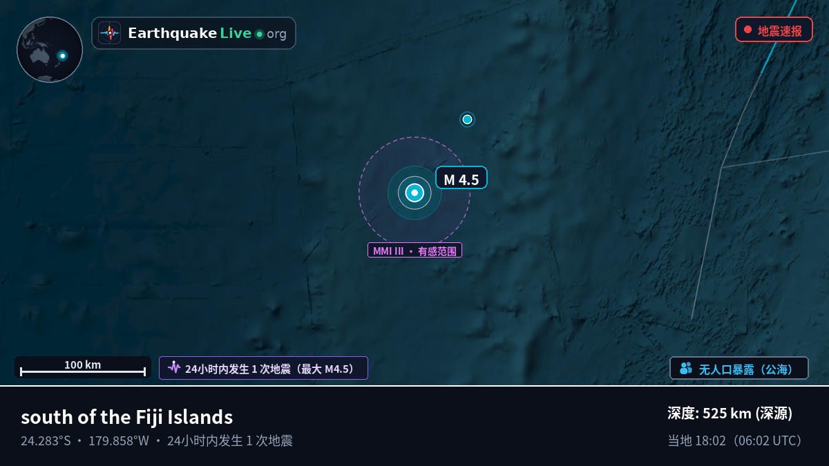 南太平洋 (Kermadec Islands)