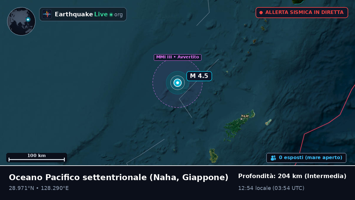 Oceano Pacifico settentrionale (Giappone)