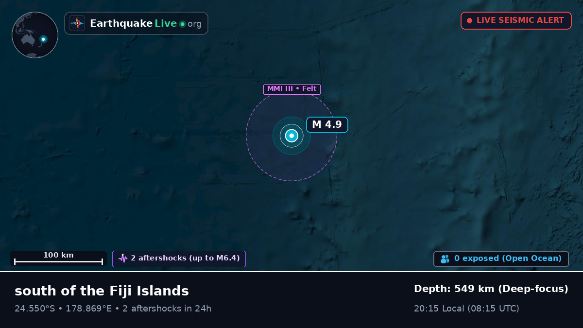South Pacific Ocean (Kermadec Islands)