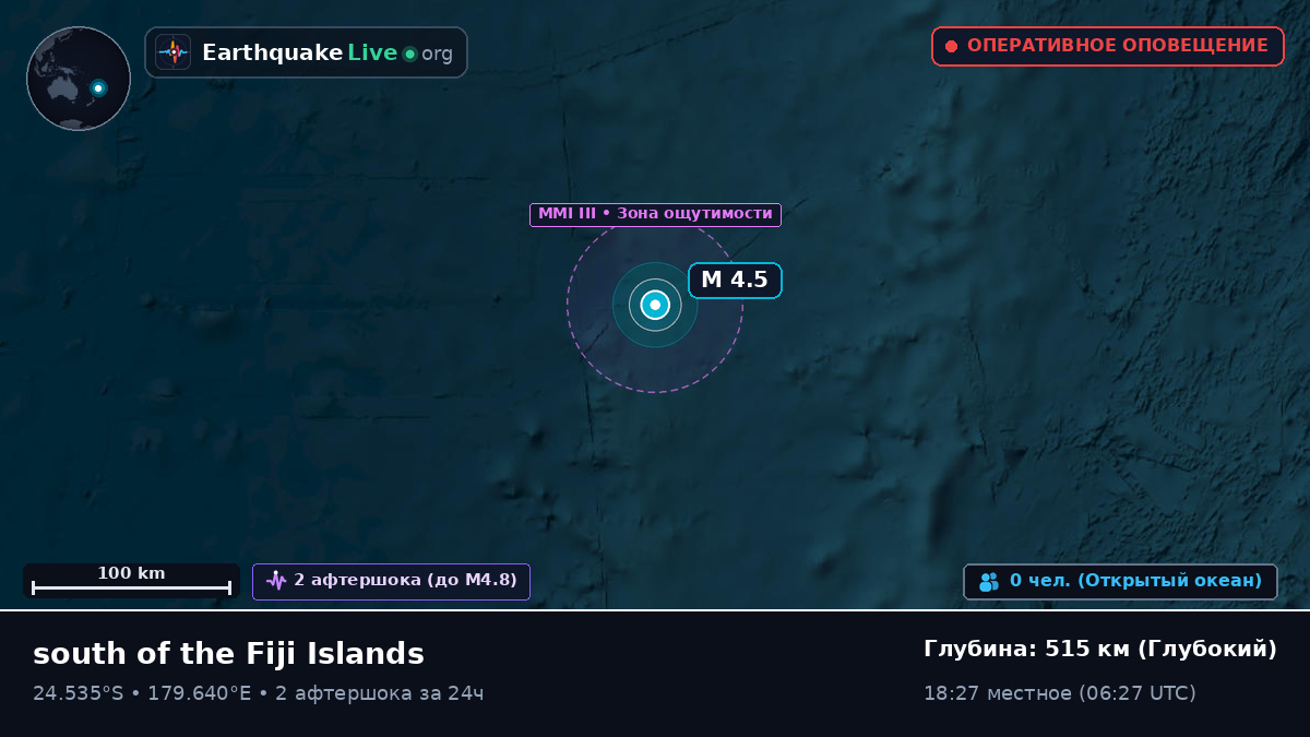 Южная часть Тихого океана (Kermadec Islands)
