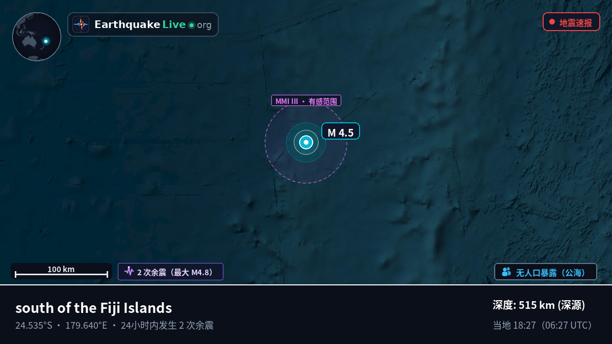南太平洋 (Kermadec Islands)