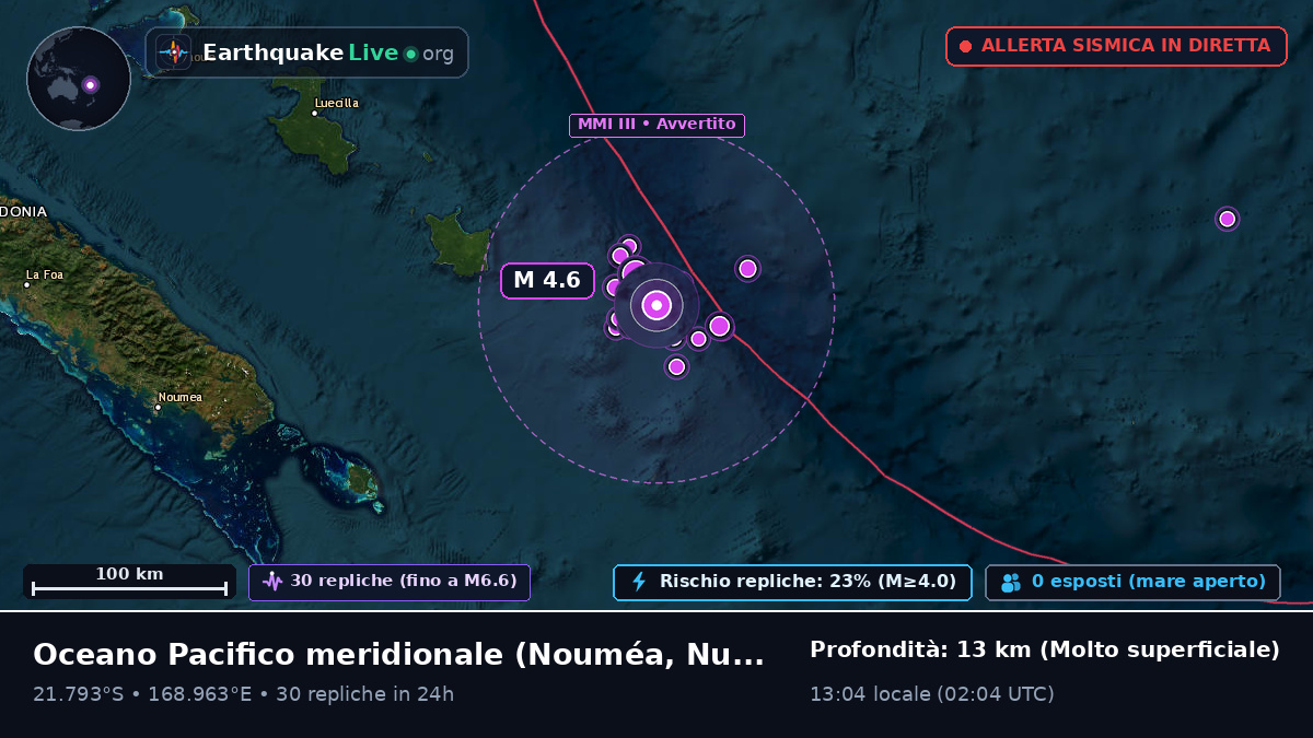 Oceano Pacifico meridionale (Nuova Caledonia)