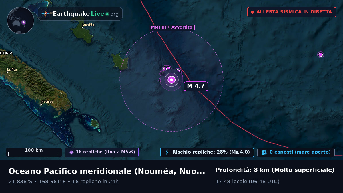 Oceano Pacifico meridionale (Nuova Caledonia)