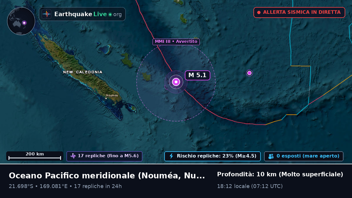 Oceano Pacifico meridionale (Nuova Caledonia)