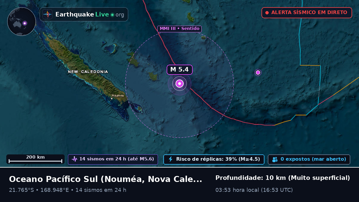 Oceano Pacífico Sul (Nova Caledónia)