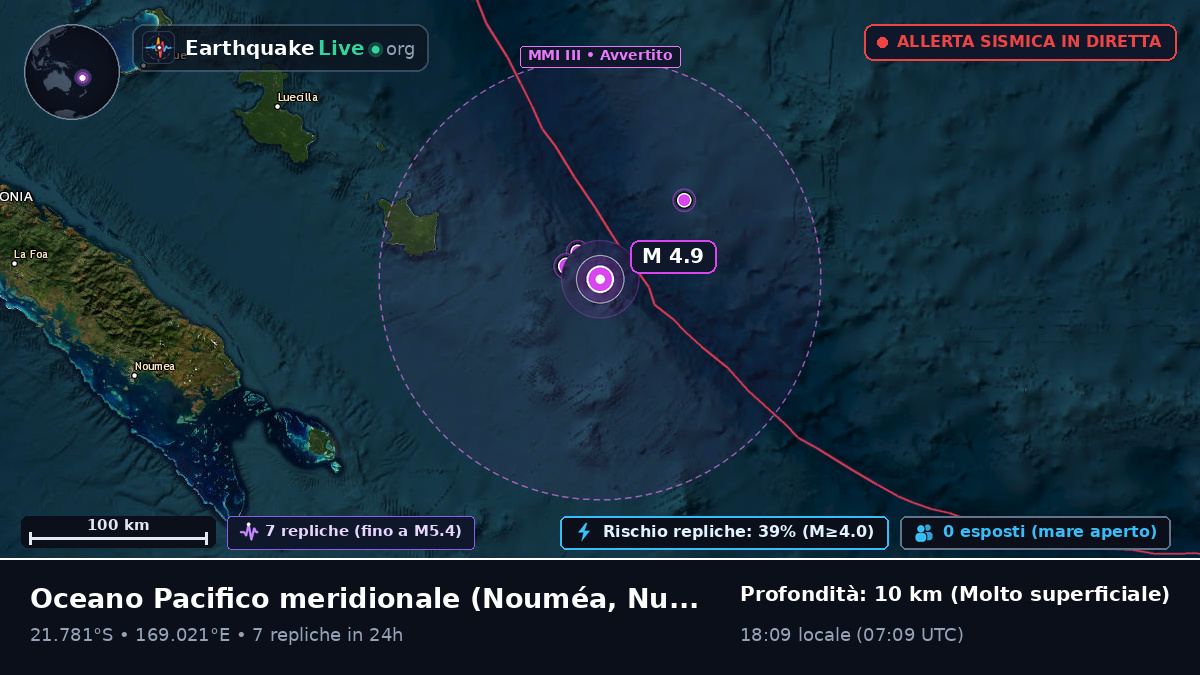 Oceano Pacifico meridionale (Nuova Caledonia)