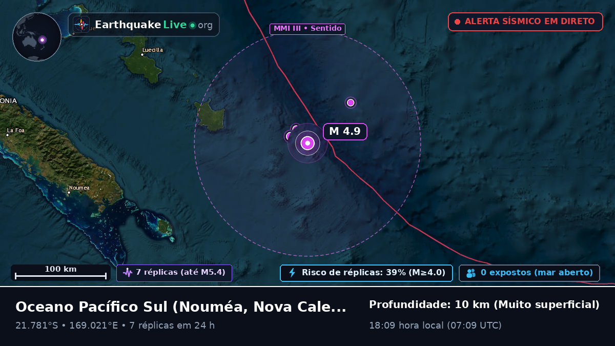 Oceano Pacífico Sul (Nova Caledónia)