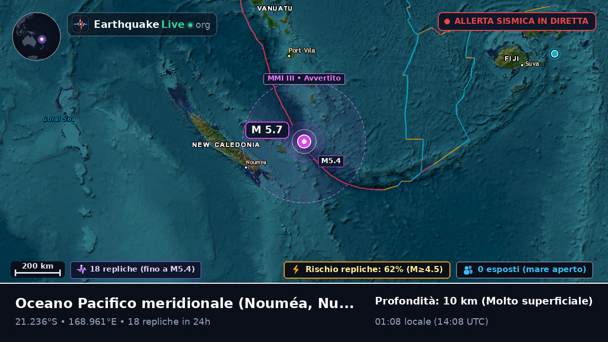 Oceano Pacifico meridionale (Nuova Caledonia)