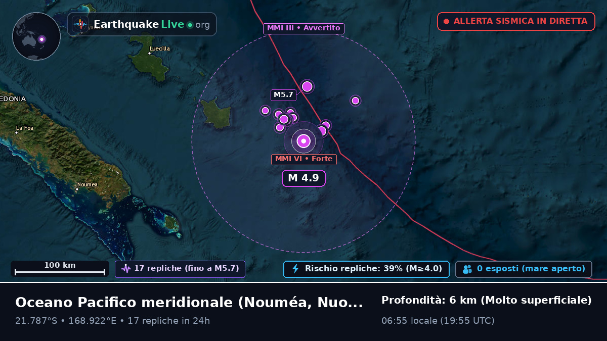 Oceano Pacifico meridionale (Nuova Caledonia)