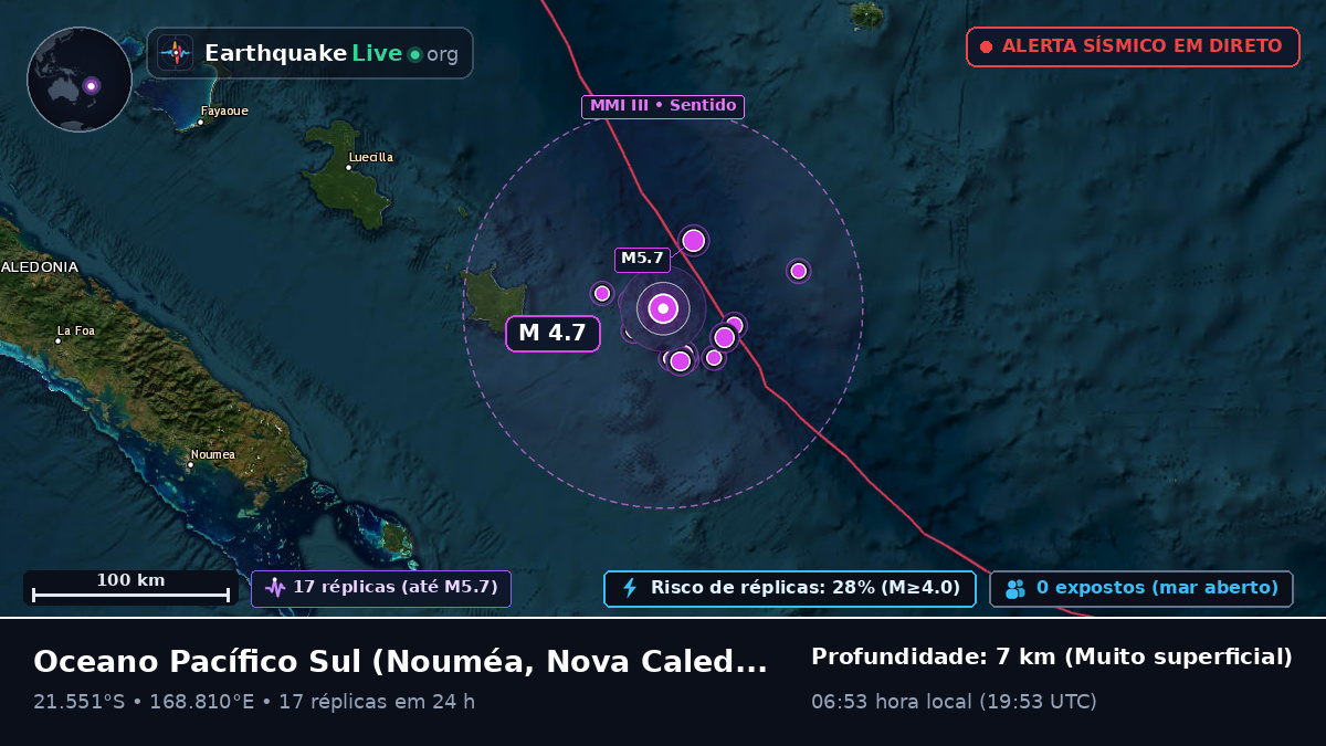 Oceano Pacífico Sul (Nova Caledónia)