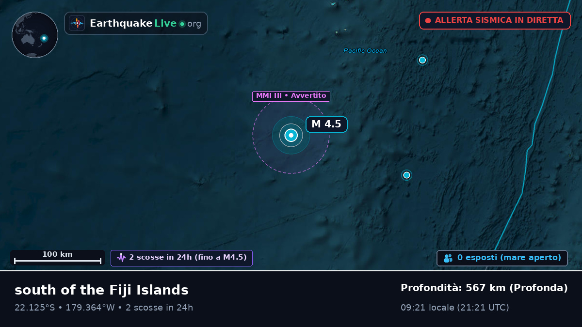 Oceano Pacifico meridionale (Tonga)