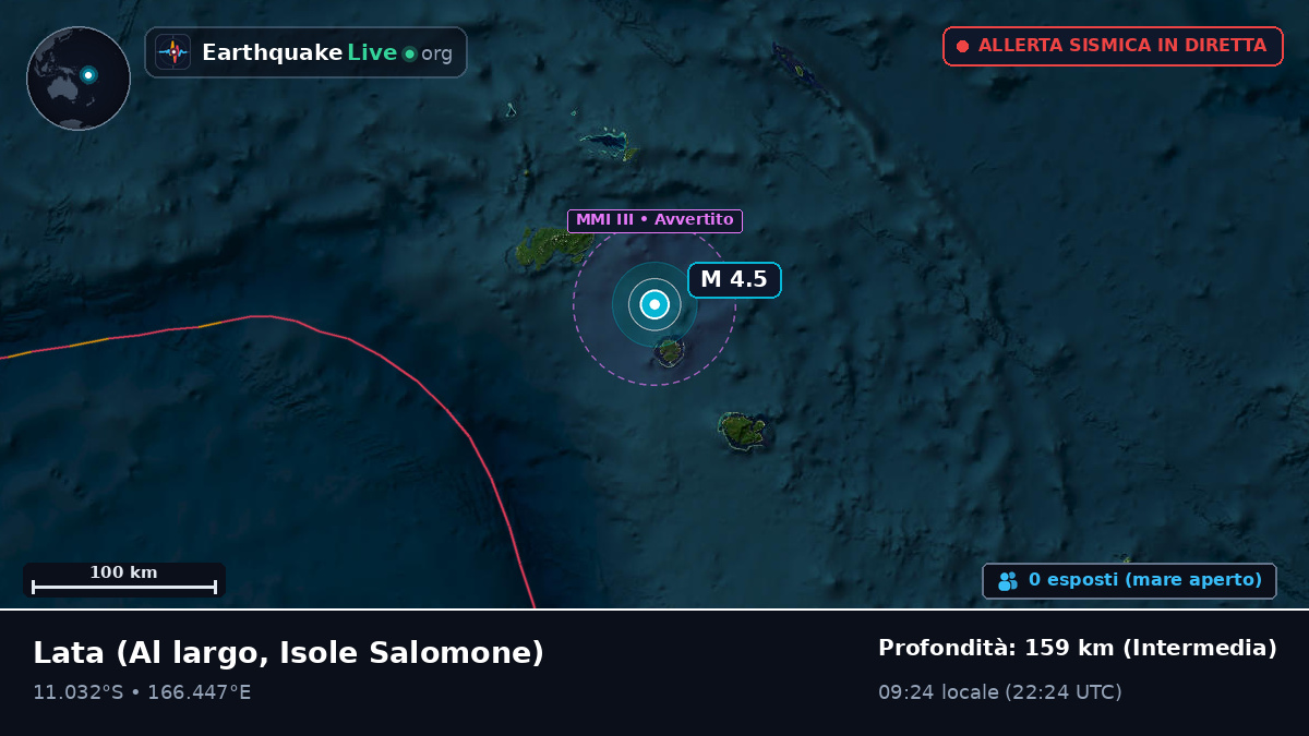 Al largo di Lata, Isole Salomone