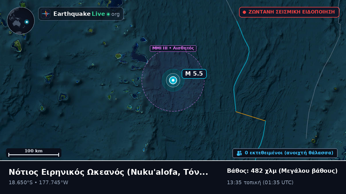 Νότιος Ειρηνικός Ωκεανός (Τόνγκα)