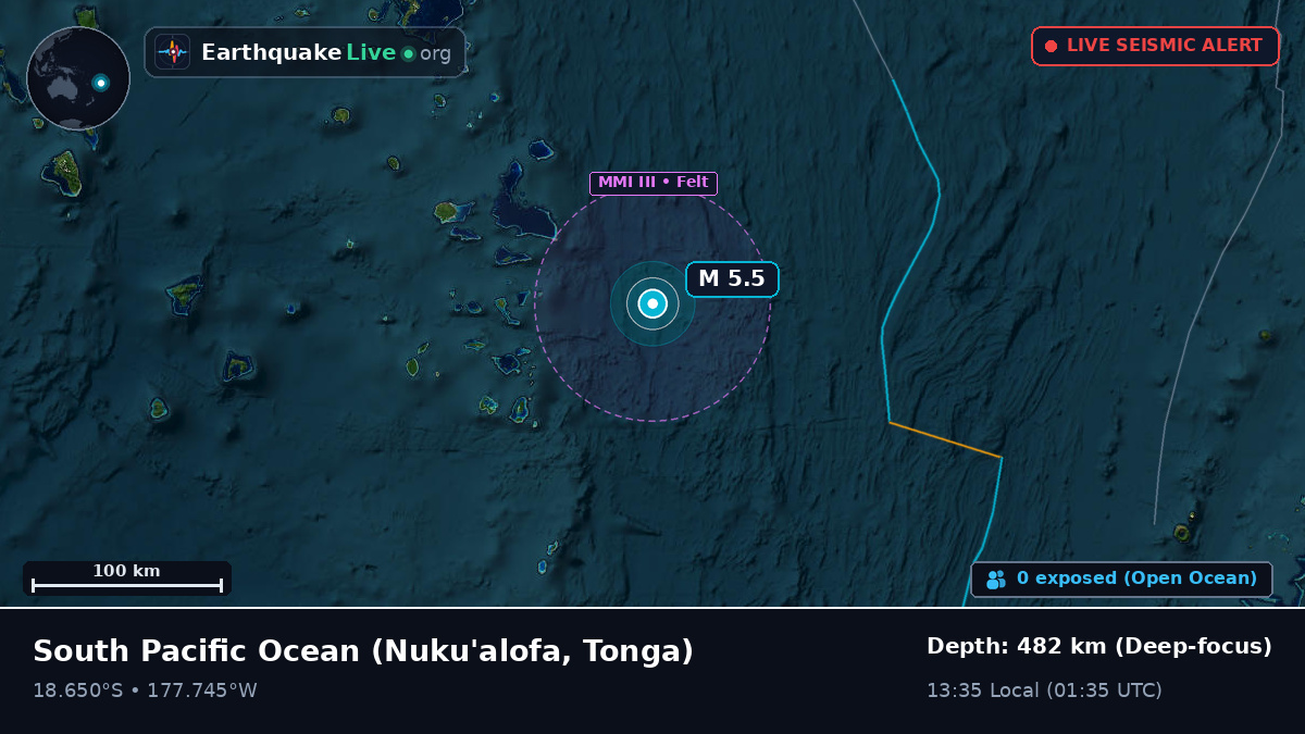 South Pacific Ocean (Tonga)