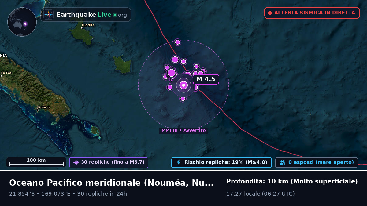 Oceano Pacifico meridionale (Nuova Caledonia)