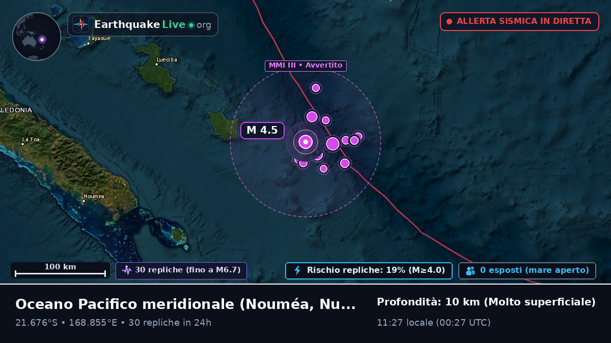Oceano Pacifico meridionale (Nuova Caledonia)