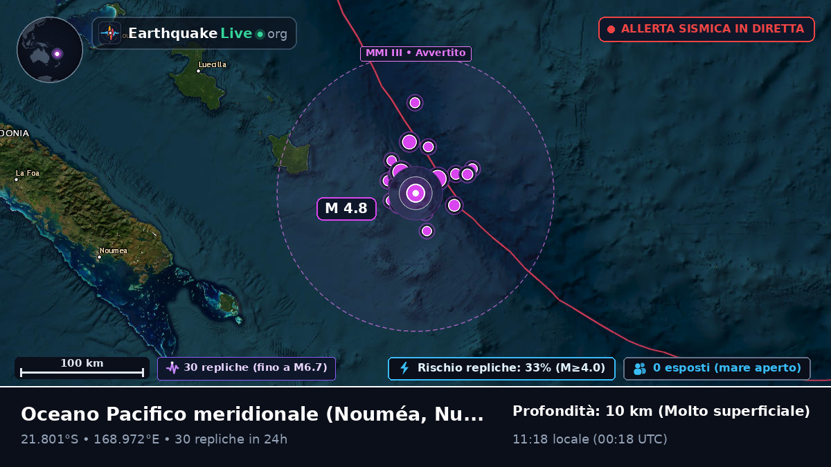 Oceano Pacifico meridionale (Nuova Caledonia)