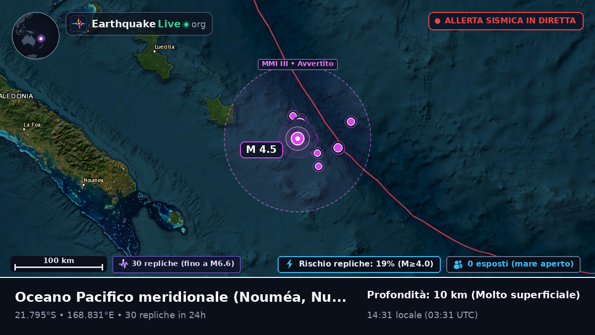 Oceano Pacifico meridionale (Nuova Caledonia)