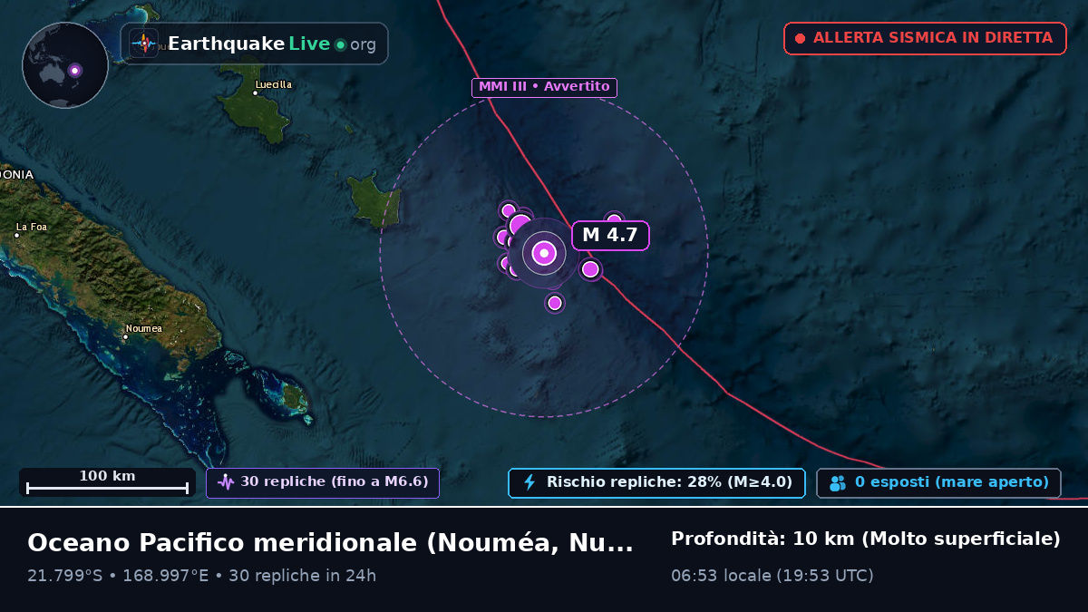 Oceano Pacifico meridionale (Nuova Caledonia)