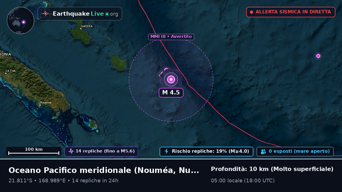 Oceano Pacifico meridionale (Nuova Caledonia)