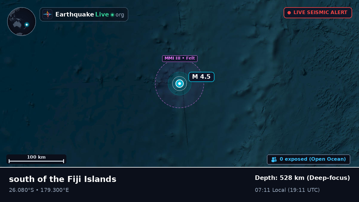 South Pacific Ocean (Kermadec Islands)