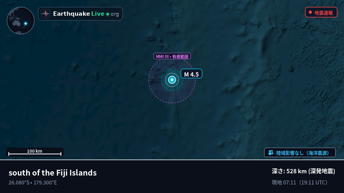 南太平洋 (Kermadec Islands)