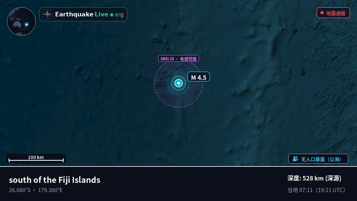 南太平洋 (Kermadec Islands)