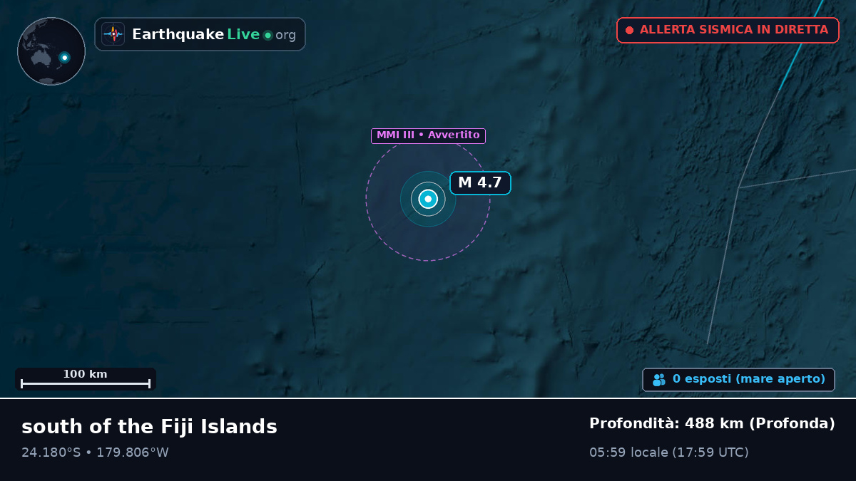 Oceano Pacifico meridionale (Tonga)
