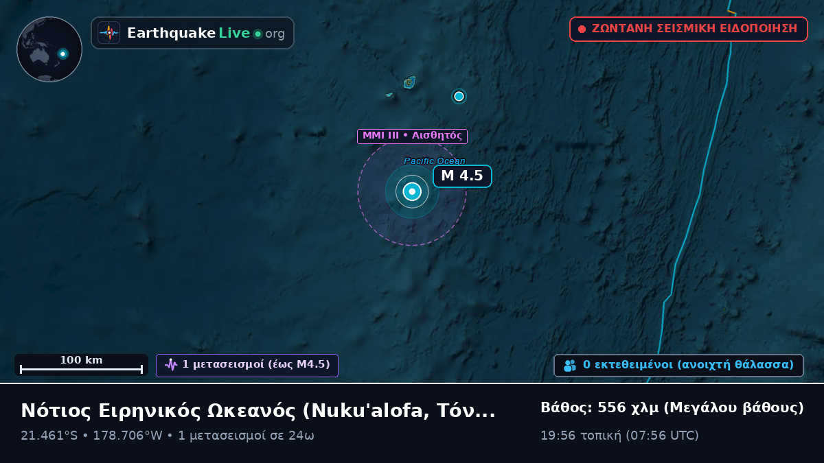 Νότιος Ειρηνικός Ωκεανός (Τόνγκα)