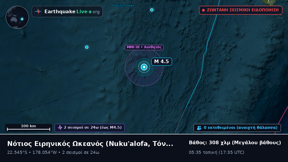 Νότιος Ειρηνικός Ωκεανός (Τόνγκα)