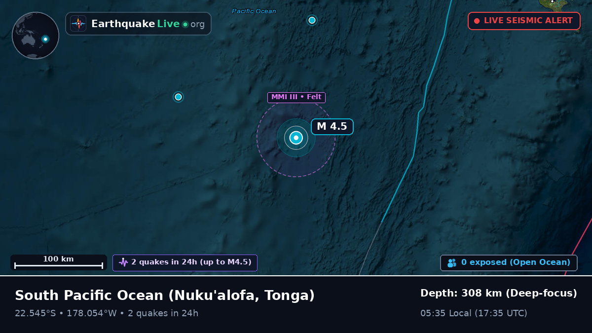 South Pacific Ocean (Tonga)