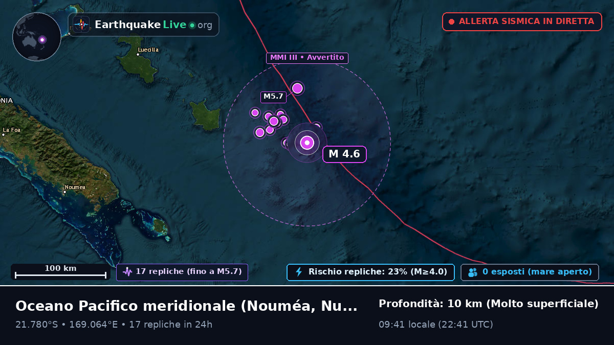 Oceano Pacifico meridionale (Nuova Caledonia)